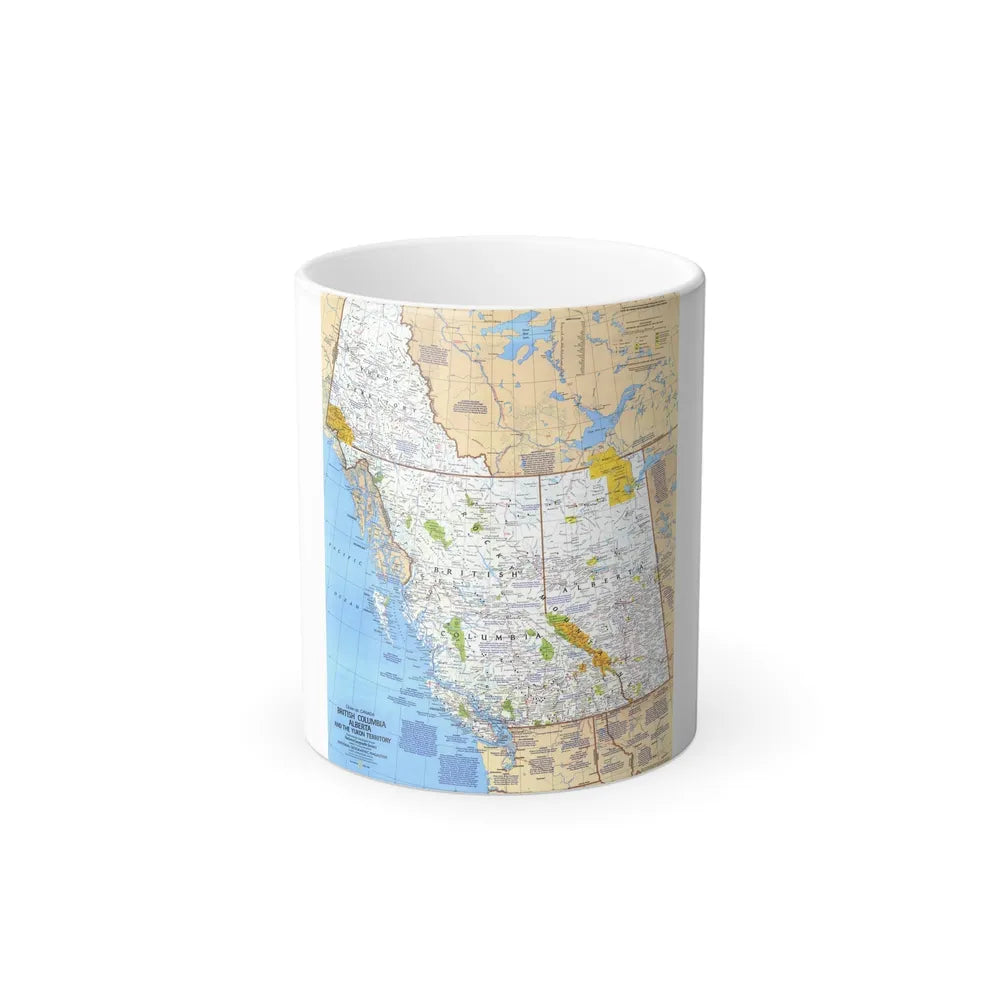 Canada - British Columbia, Alberta & Yukon (1978) (Map) Color Changing Mug 11oz-Go Mug Yourself