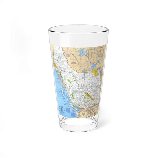 Canada - British Columbia, Alberta & Yukon (1978) (Map) Pint Glass 16oz-16oz-Go Mug Yourself