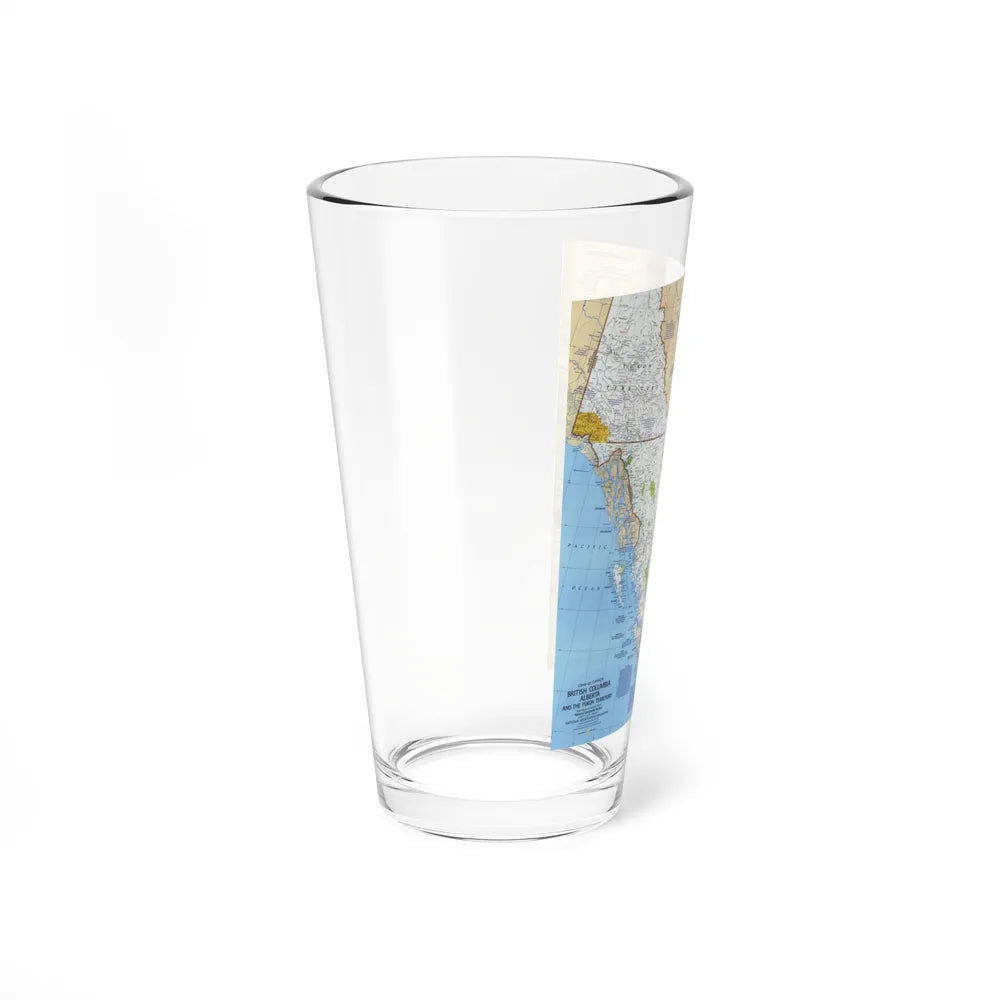 Canada - British Columbia, Alberta & Yukon (1978) (Map) Pint Glass 16oz-Go Mug Yourself