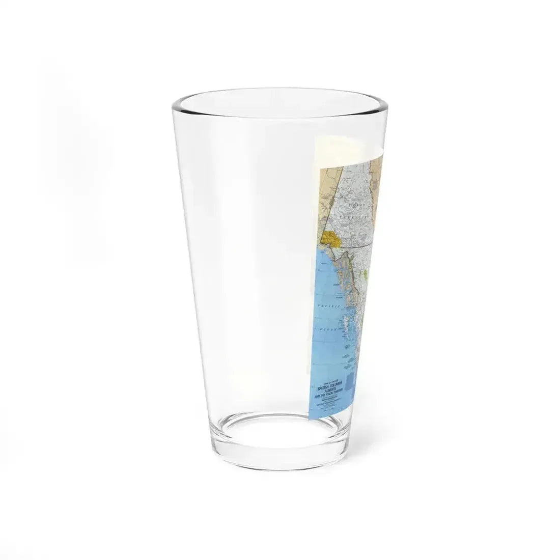 Canada - British Columbia, Alberta & Yukon (1978) (Map) Pint Glass 16oz - Go Mug Yourself
