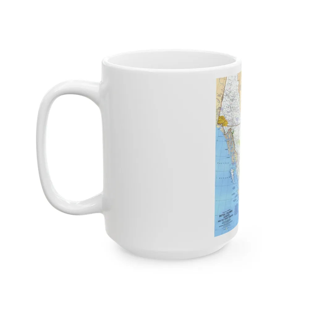 Canada - British Columbia, Alberta & Yukon (1978) (Map) White Coffee Mug-Go Mug Yourself