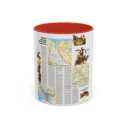 Canada - British Columbia, Alberta & Yukon 2 (1978) (Map) Accent Coffee Mug 11oz Red - Go Mug Yourself