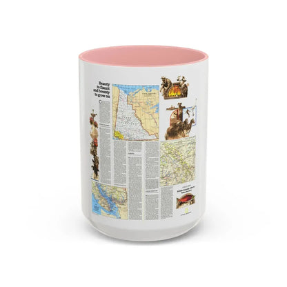 Canada - British Columbia, Alberta & Yukon 2 (1978) (Map) Accent Coffee Mug 15oz Pink - Go Mug Yourself