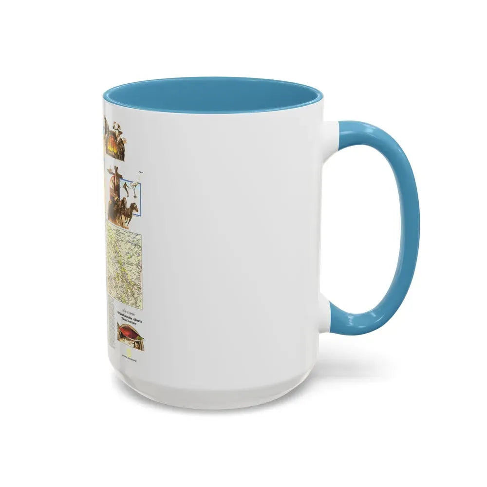 Canada - British Columbia, Alberta & Yukon 2 (1978) (Map) Accent Coffee Mug - Go Mug Yourself