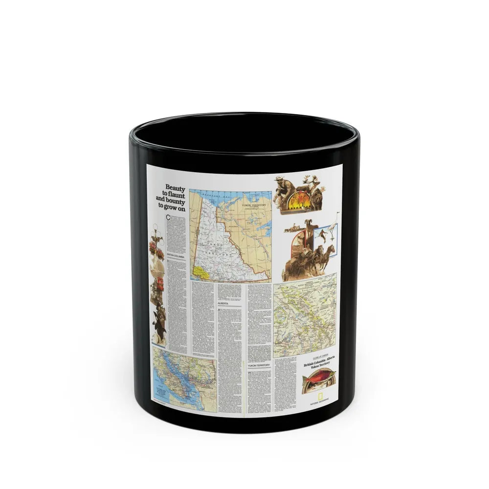 Canada - British Columbia, Alberta & Yukon 2 (1978) (Map) Black Coffee Mug-11oz-Go Mug Yourself