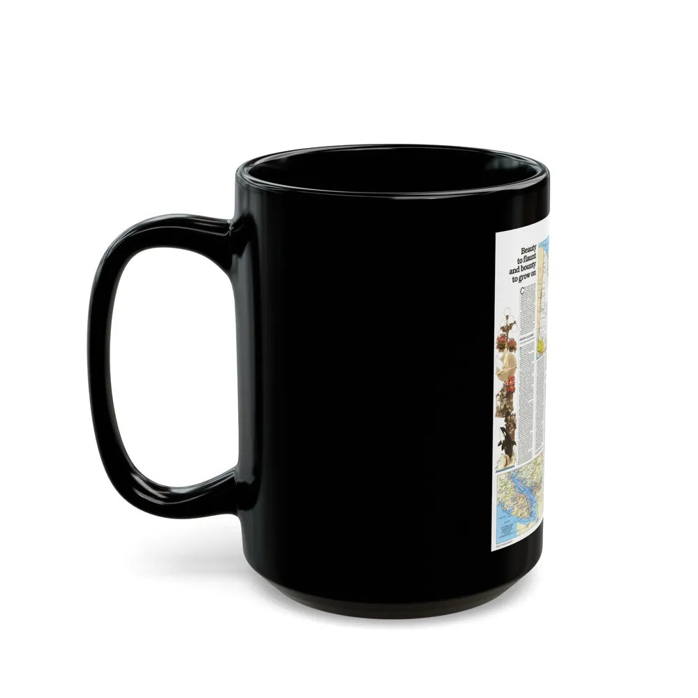 Canada - British Columbia, Alberta & Yukon 2 (1978) (Map) Black Coffee Mug-Go Mug Yourself