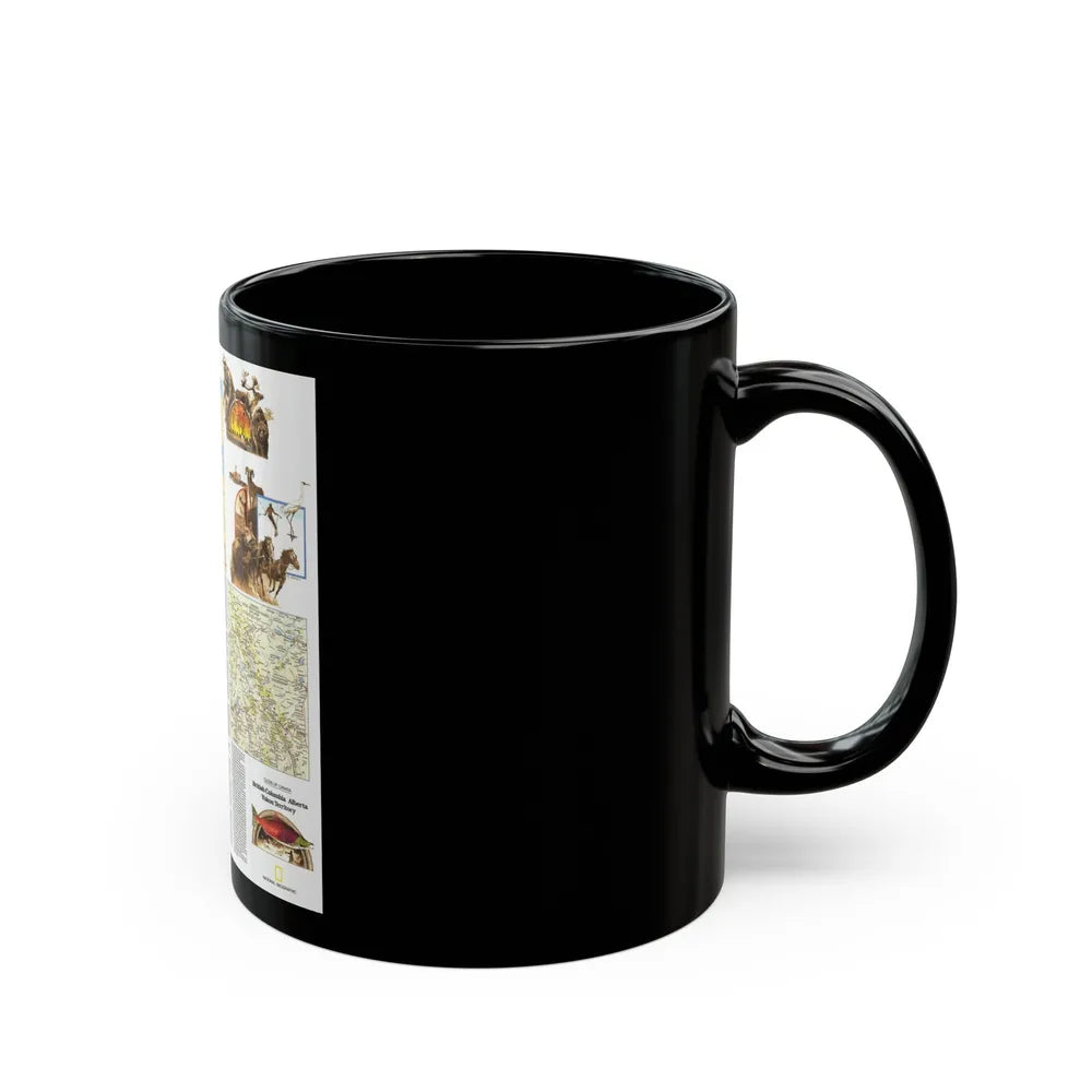 Canada - British Columbia, Alberta & Yukon 2 (1978) (Map) Black Coffee Mug-Go Mug Yourself