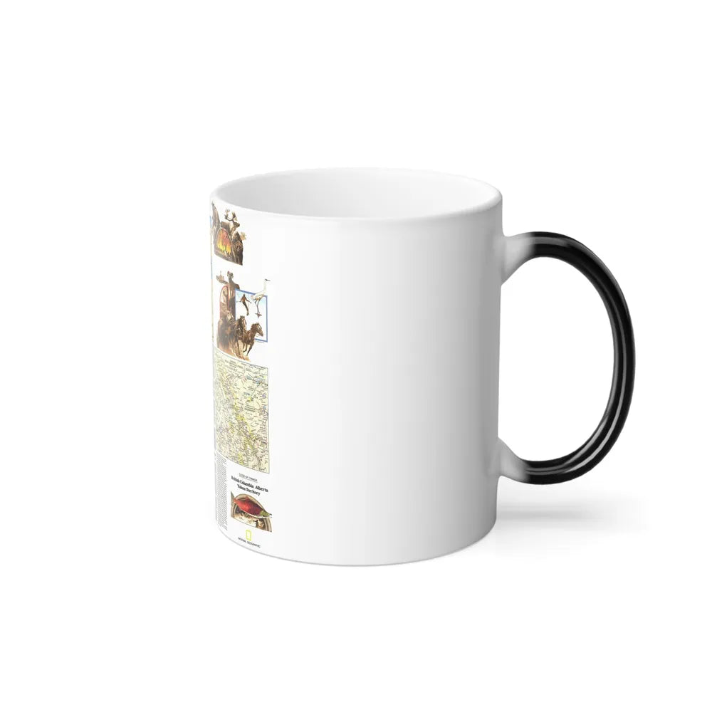 Canada - British Columbia, Alberta & Yukon 2 (1978) (Map) Color Changing Mug 11oz-Go Mug Yourself