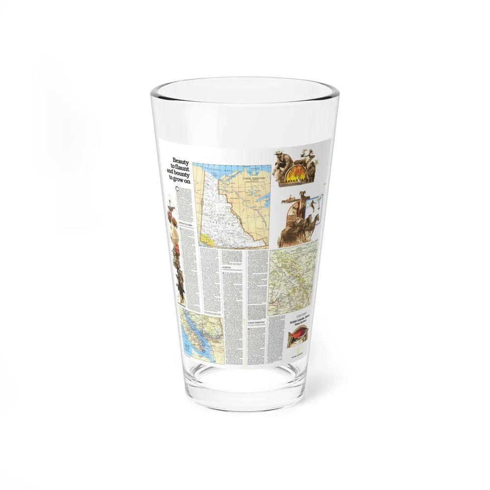 Canada - British Columbia, Alberta & Yukon 2 (1978) (Map) Pint Glass 16oz-16oz-Go Mug Yourself