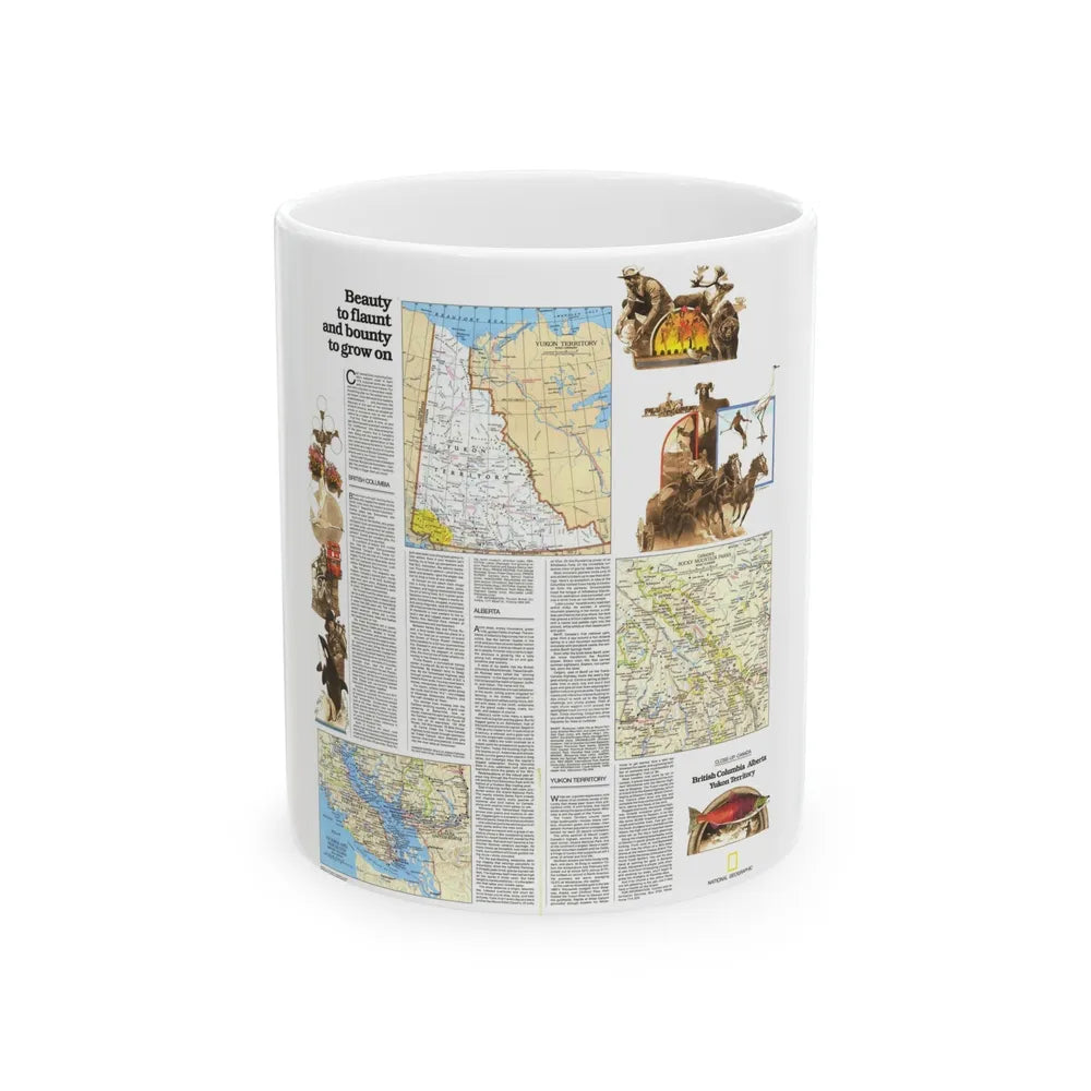 Canada - British Columbia, Alberta & Yukon 2 (1978) (Map) White Coffee Mug-11oz-Go Mug Yourself