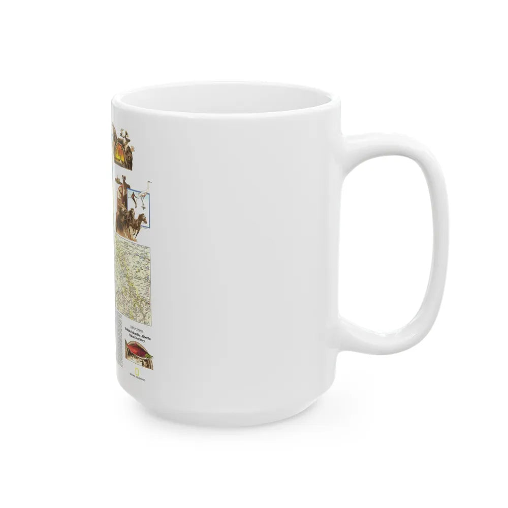 Canada - British Columbia, Alberta & Yukon 2 (1978) (Map) White Coffee Mug-Go Mug Yourself