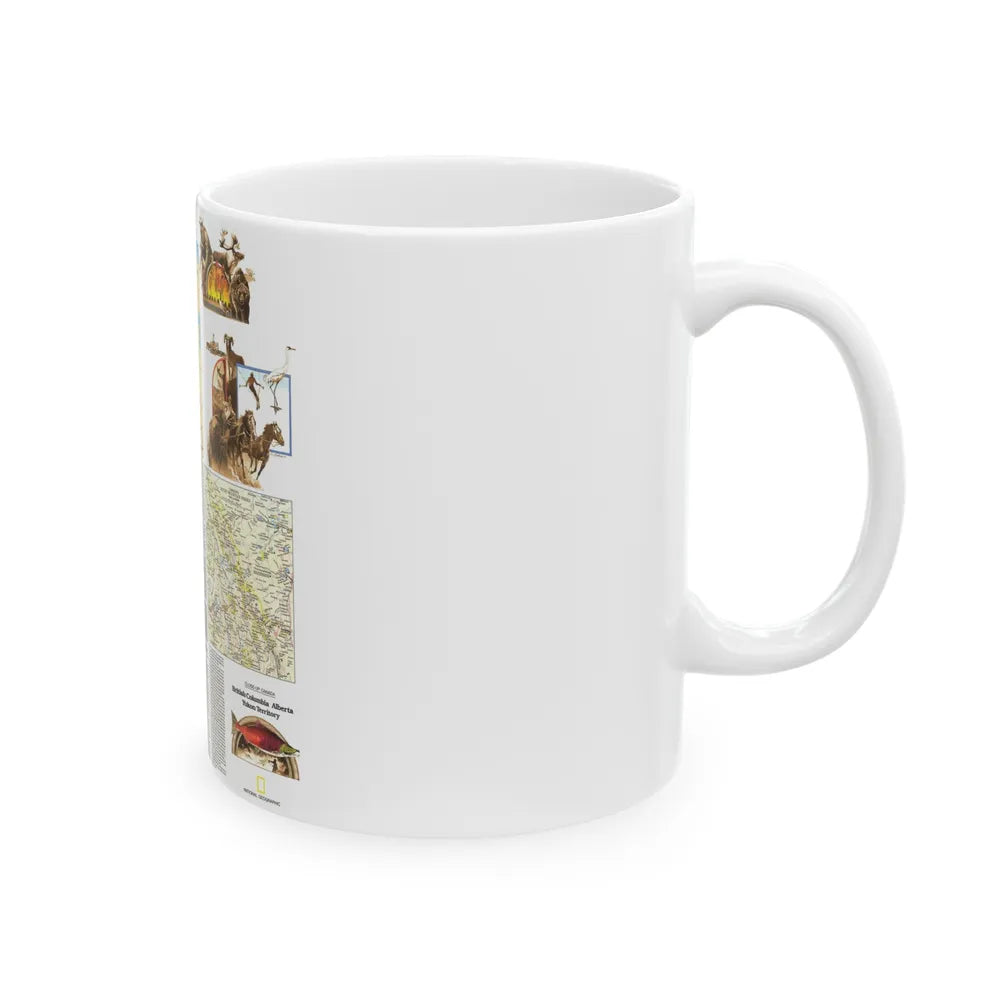 Canada - British Columbia, Alberta & Yukon 2 (1978) (Map) White Coffee Mug-Go Mug Yourself