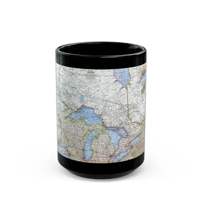 Canada - Central (1963) (Map) Black Coffee Mug 15oz - Go Mug Yourself