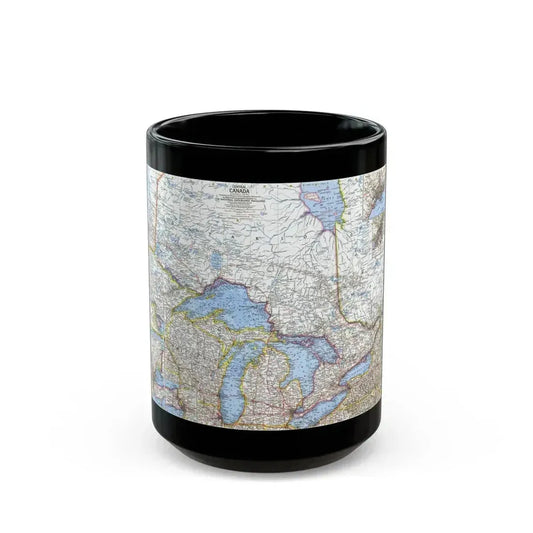 Canada - Central (1963) (Map) Black Coffee Mug 15oz - Go Mug Yourself