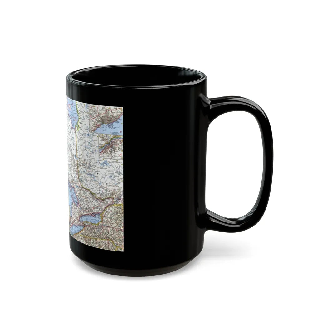 Canada - Central (1963) (Map) Black Coffee Mug-Go Mug Yourself