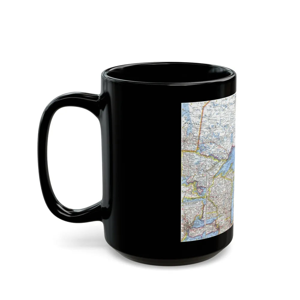 Canada - Central (1963) (Map) Black Coffee Mug-Go Mug Yourself