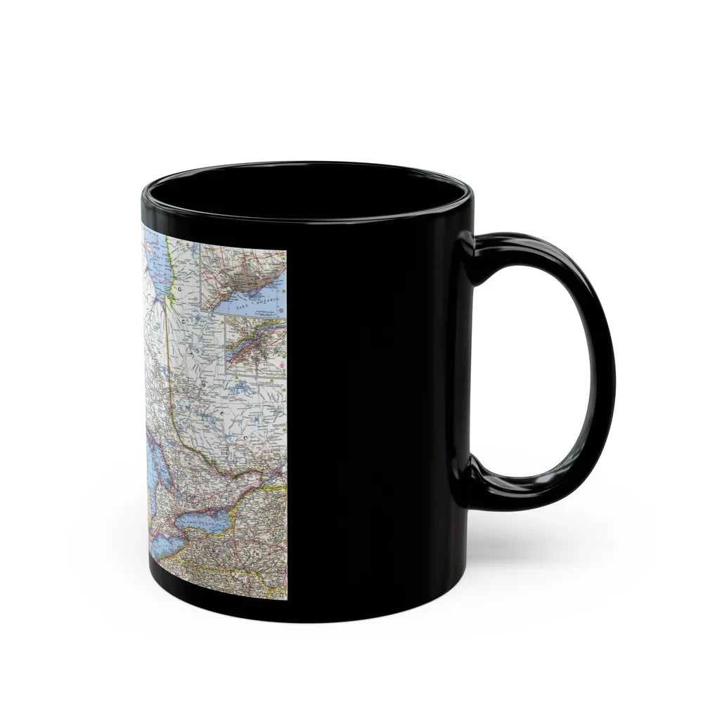 Canada - Central (1963) (Map) Black Coffee Mug-Go Mug Yourself