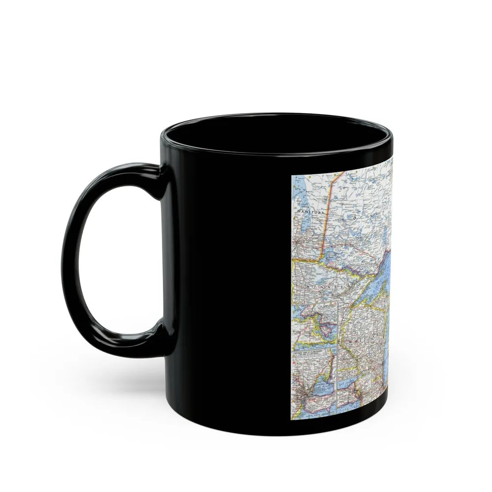 Canada - Central (1963) (Map) Black Coffee Mug-Go Mug Yourself