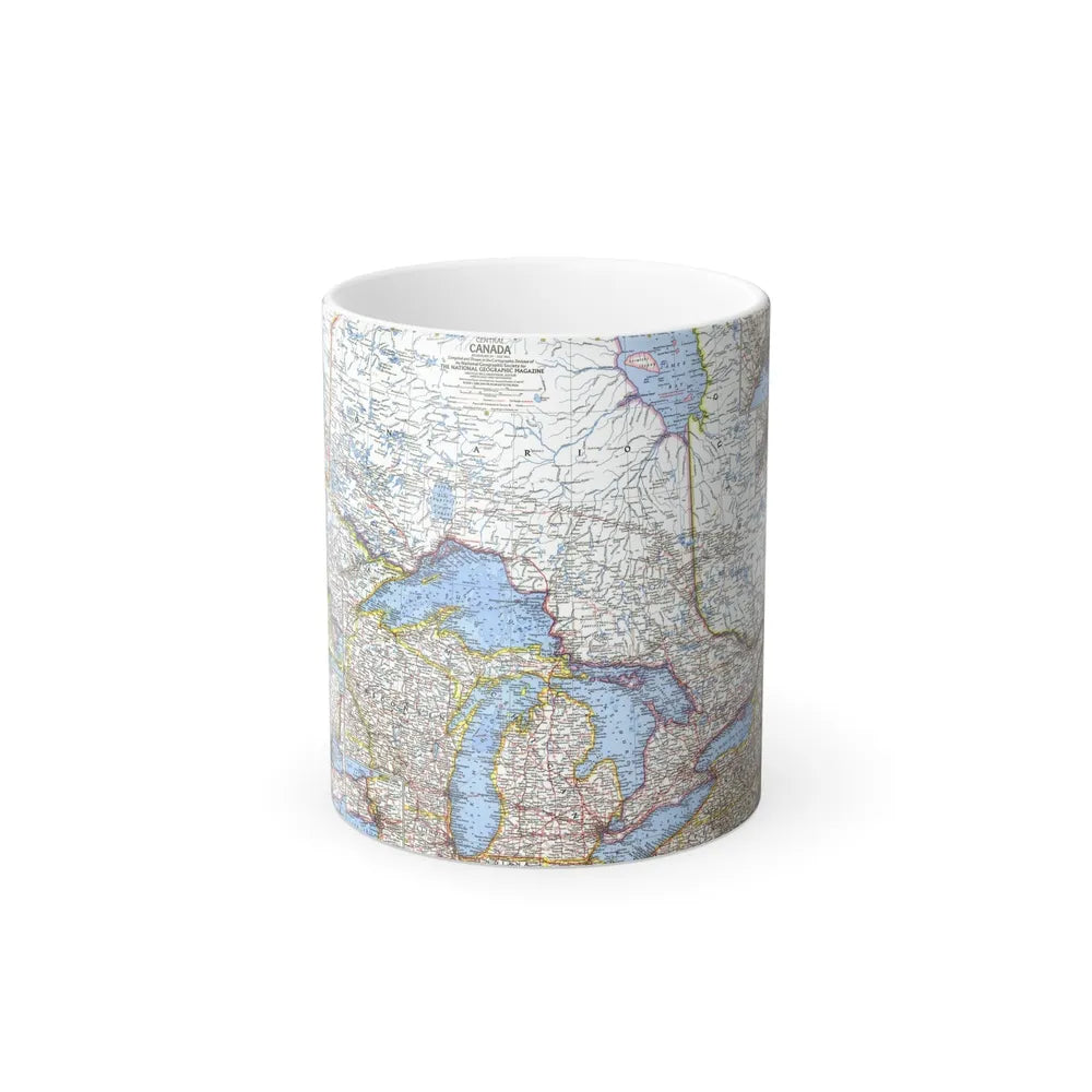 Canada - Central (1963) (Map) Color Changing Mug 11oz-Go Mug Yourself