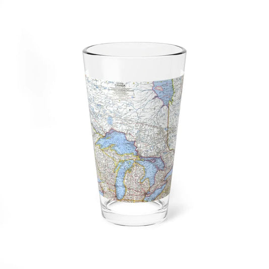 Canada - Central (1963) (Map) Pint Glass 16oz-16oz-Go Mug Yourself