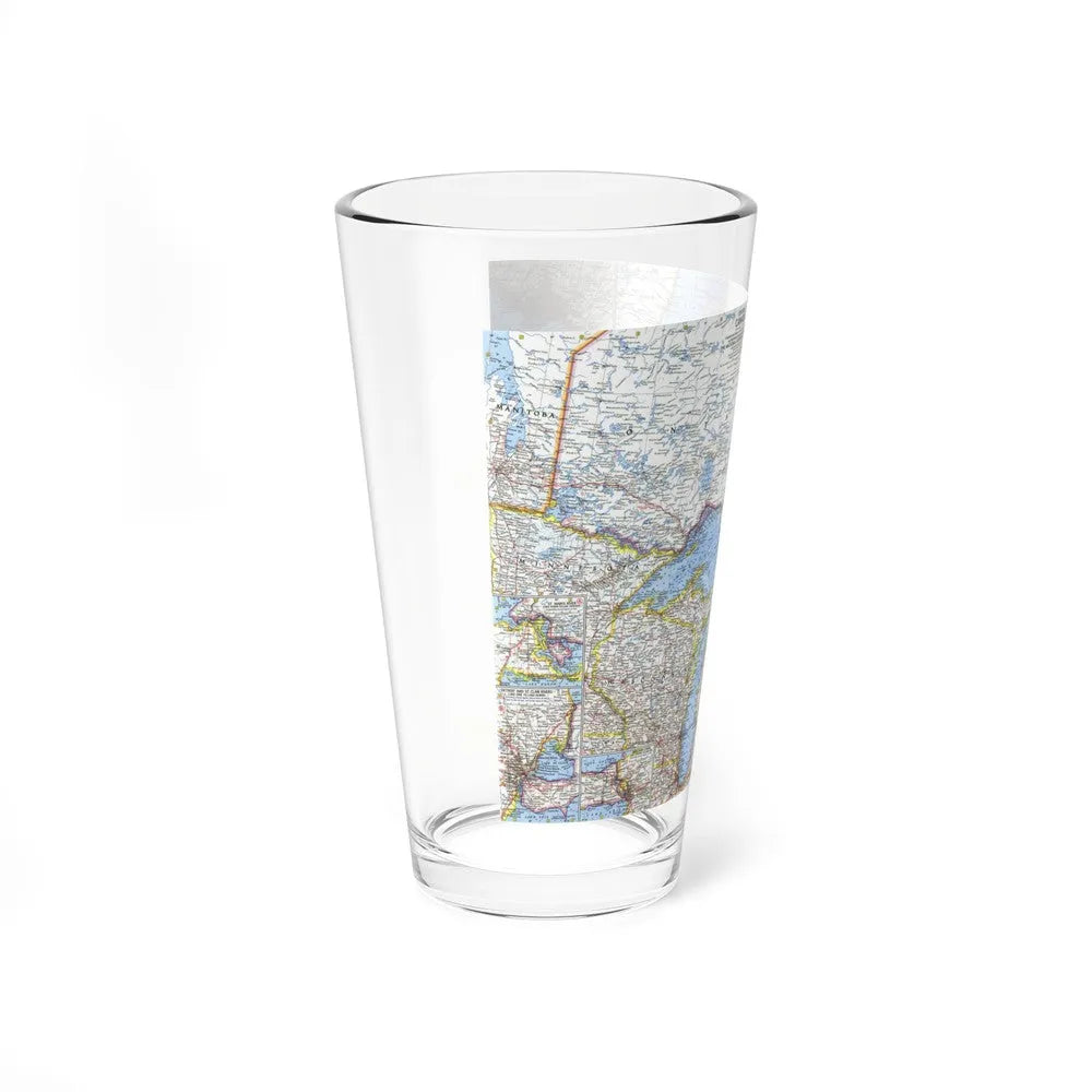 Canada - Central (1963) (Map) Pint Glass 16oz-Go Mug Yourself