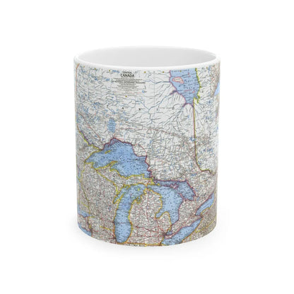 Canada - Central (1963) (Map) White Coffee Mug-11oz-Go Mug Yourself