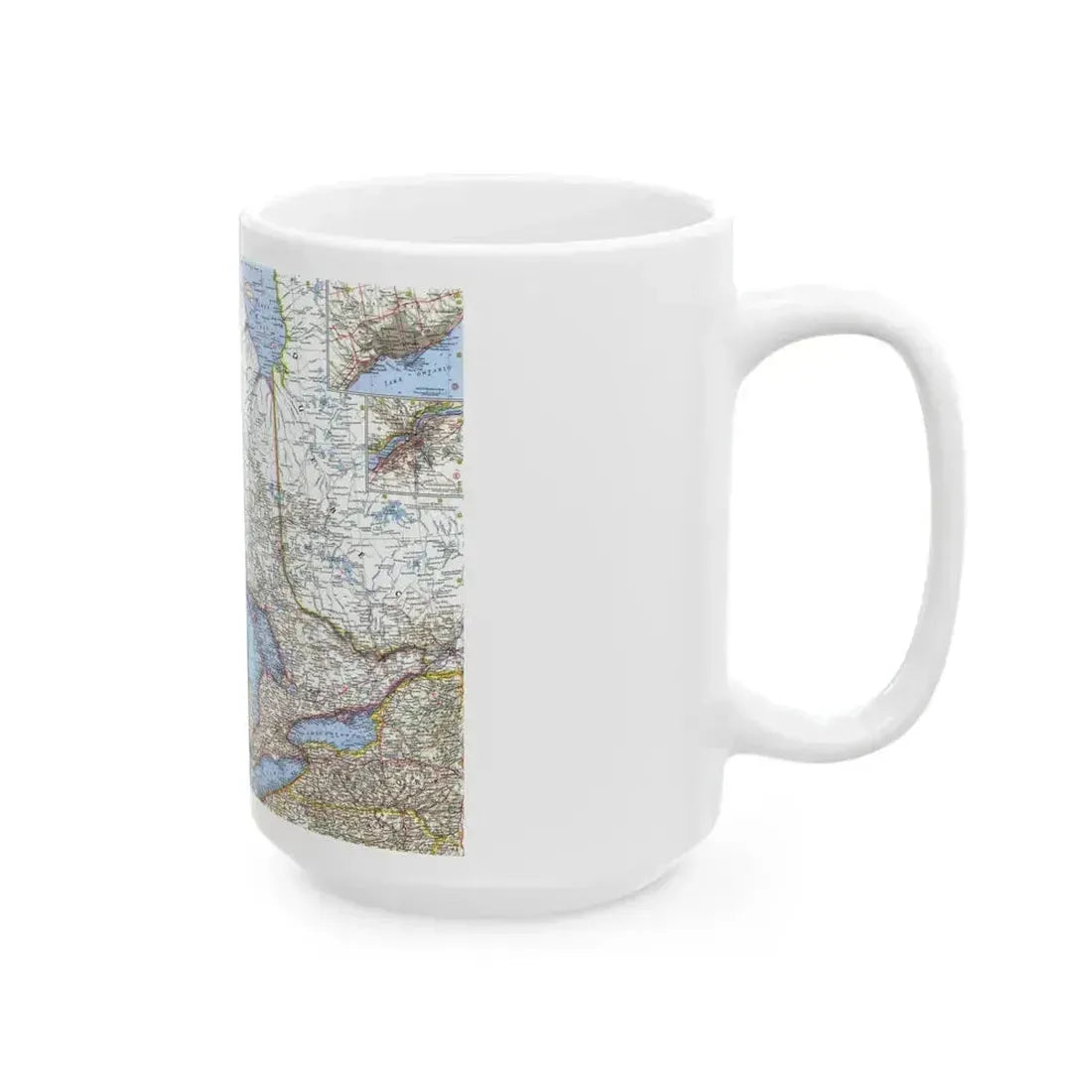 Canada - Central (1963) (Map) White Coffee Mug - Go Mug Yourself