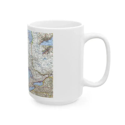 Canada - Central (1963) (Map) White Coffee Mug - Go Mug Yourself