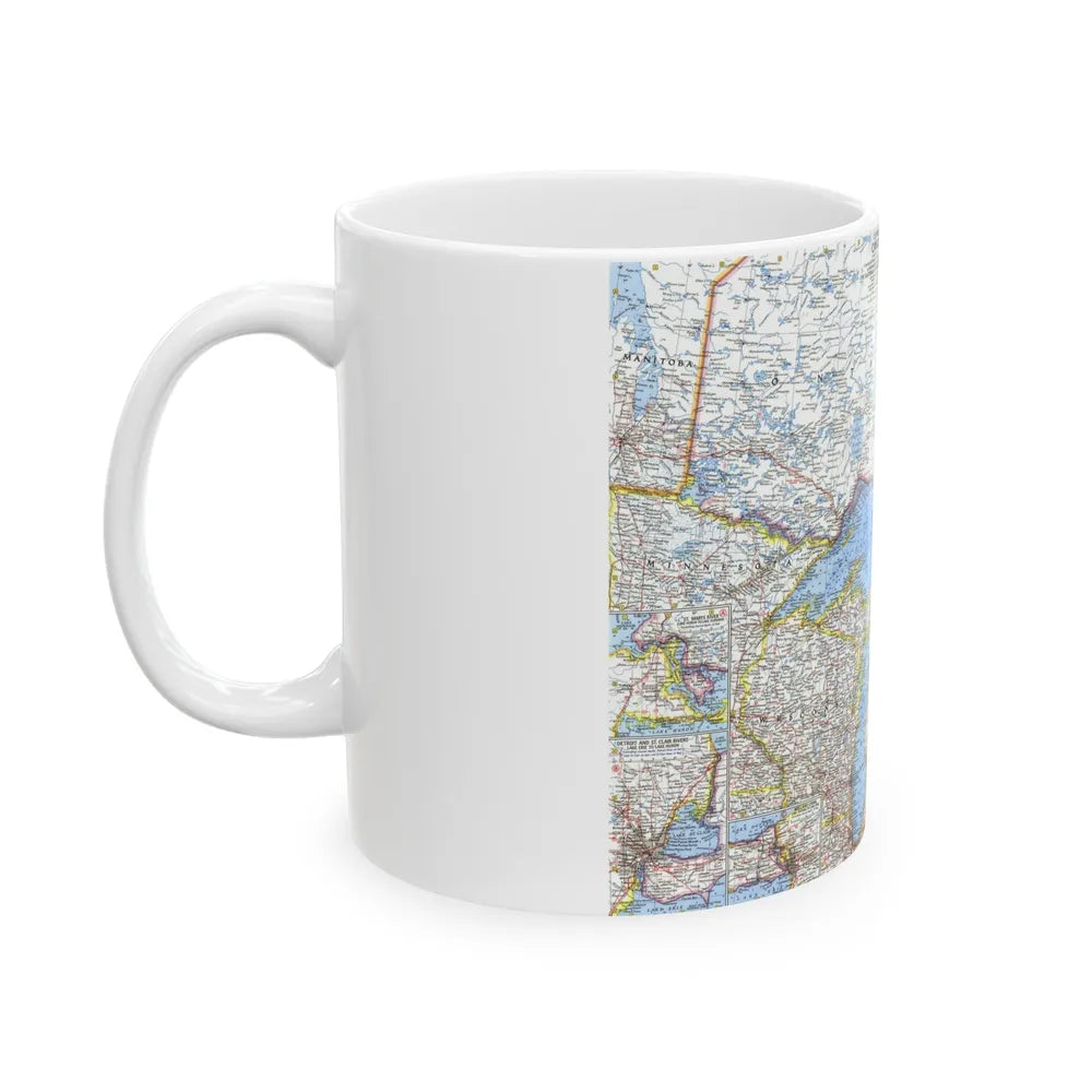 Canada - Central (1963) (Map) White Coffee Mug-Go Mug Yourself