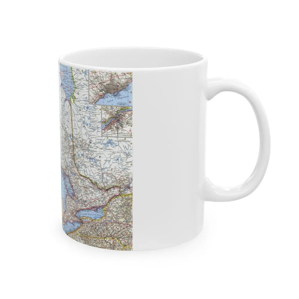 Canada - Central (1963) (Map) White Coffee Mug-Go Mug Yourself