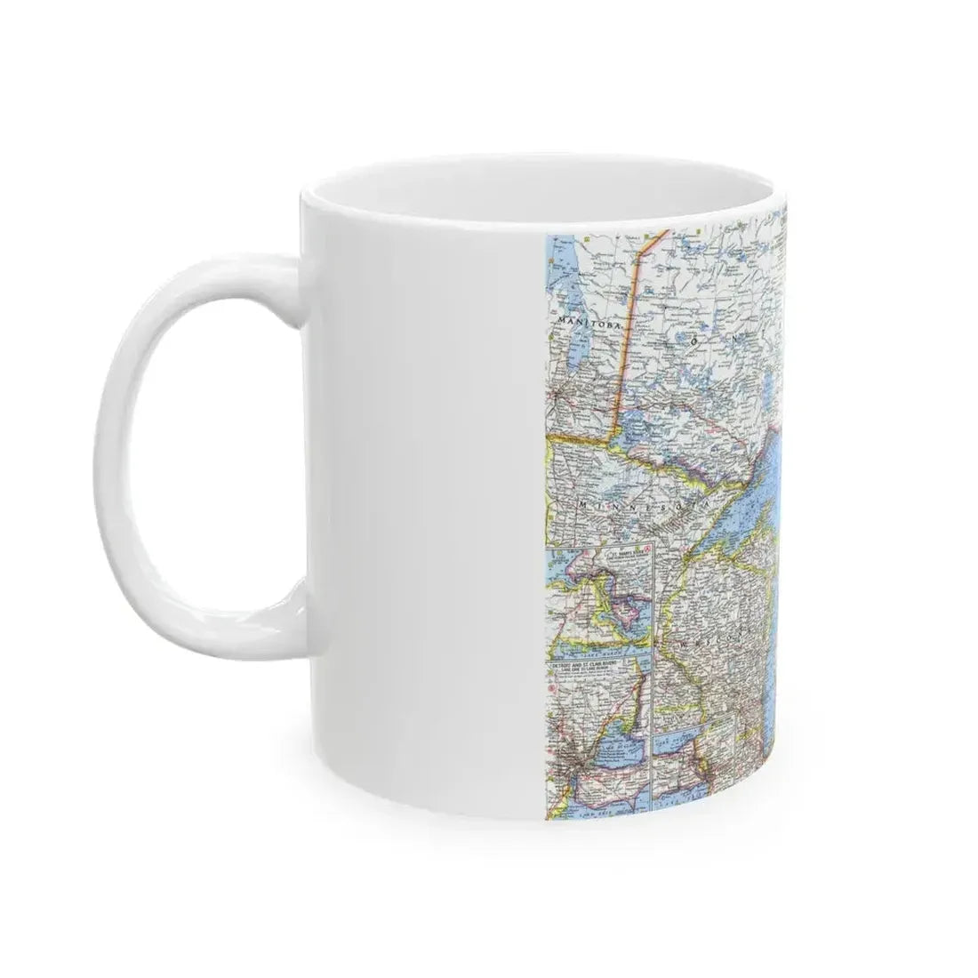 Canada - Central (1963) (Map) White Coffee Mug - Go Mug Yourself