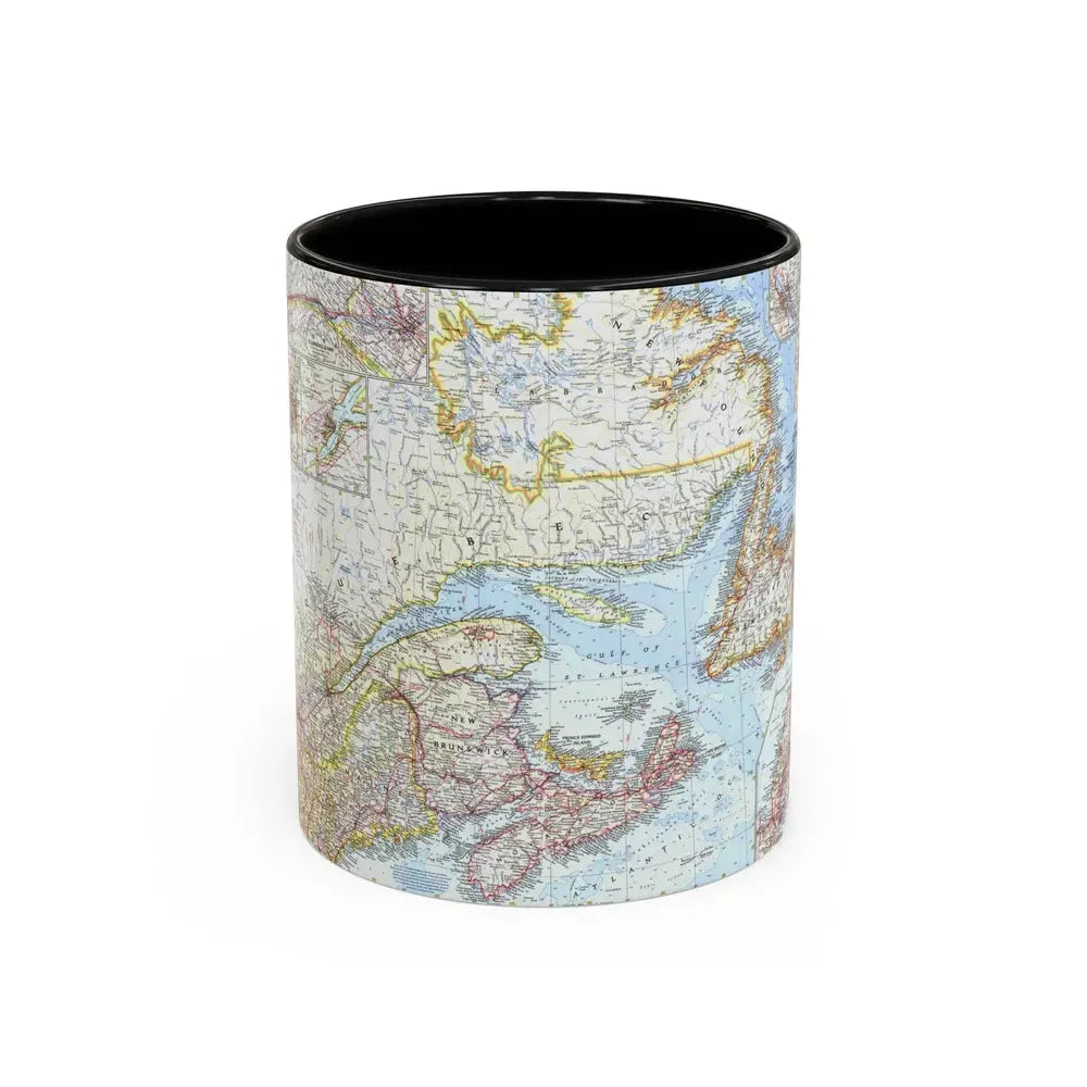 Canada - Eastern (1967) (Map) Accent Coffee Mug 11oz Black - Go Mug Yourself