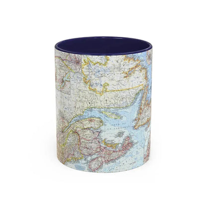 Canada - Eastern (1967) (Map) Accent Coffee Mug 11oz Navy - Go Mug Yourself