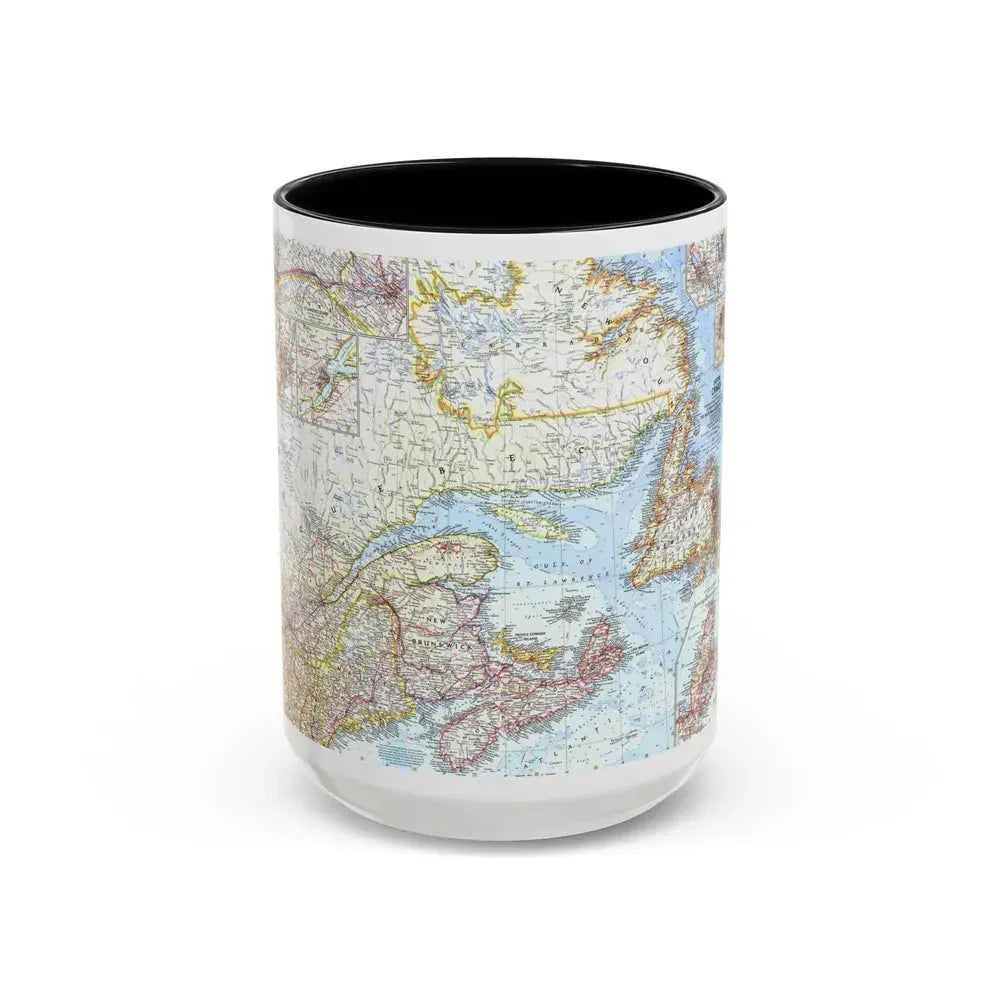 Canada - Eastern (1967) (Map) Accent Coffee Mug 15oz Black - Go Mug Yourself