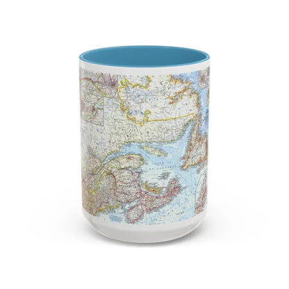 Canada - Eastern (1967) (Map) Accent Coffee Mug 15oz Light Blue - Go Mug Yourself
