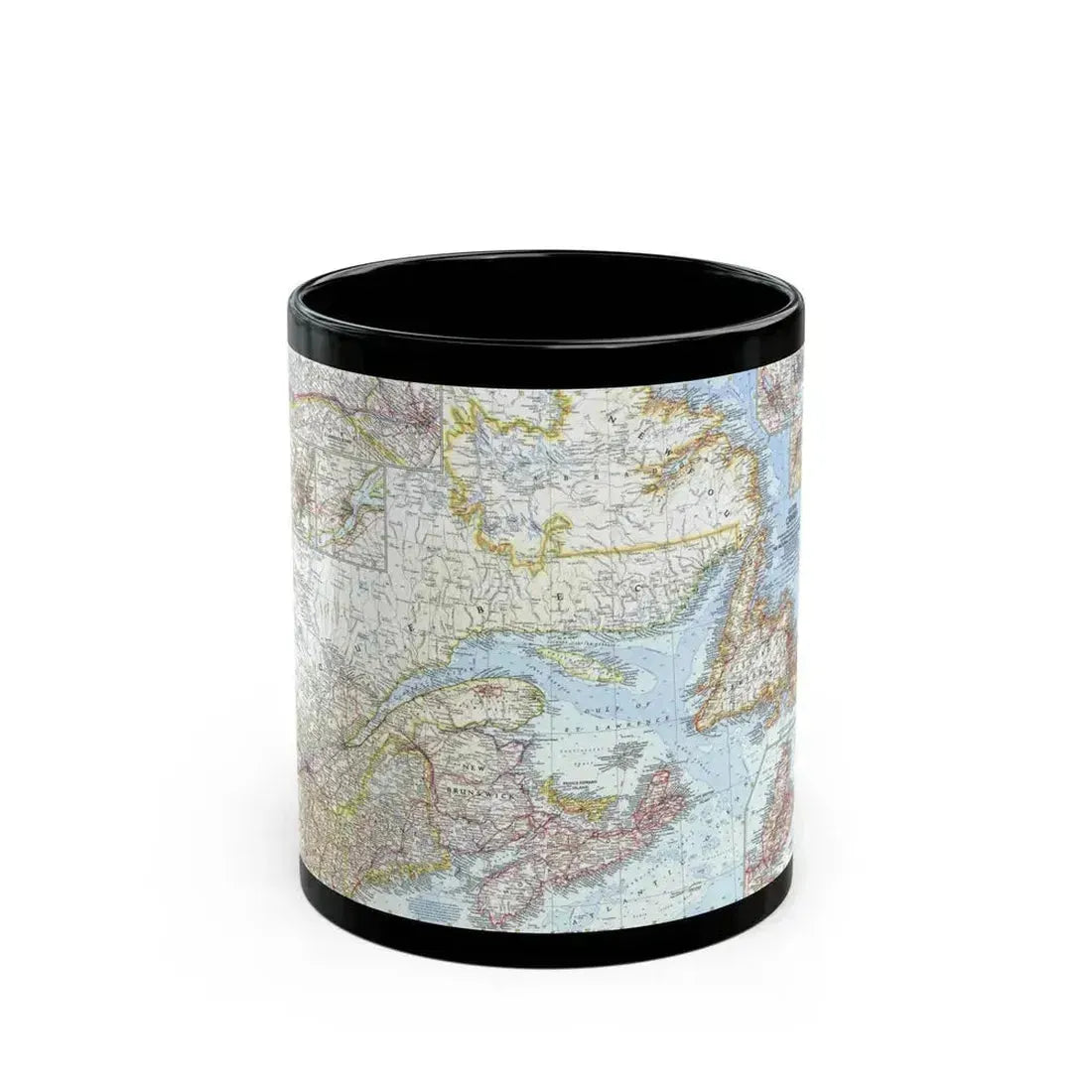 Canada - Eastern (1967) (Map) Black Coffee Mug 11oz - Go Mug Yourself