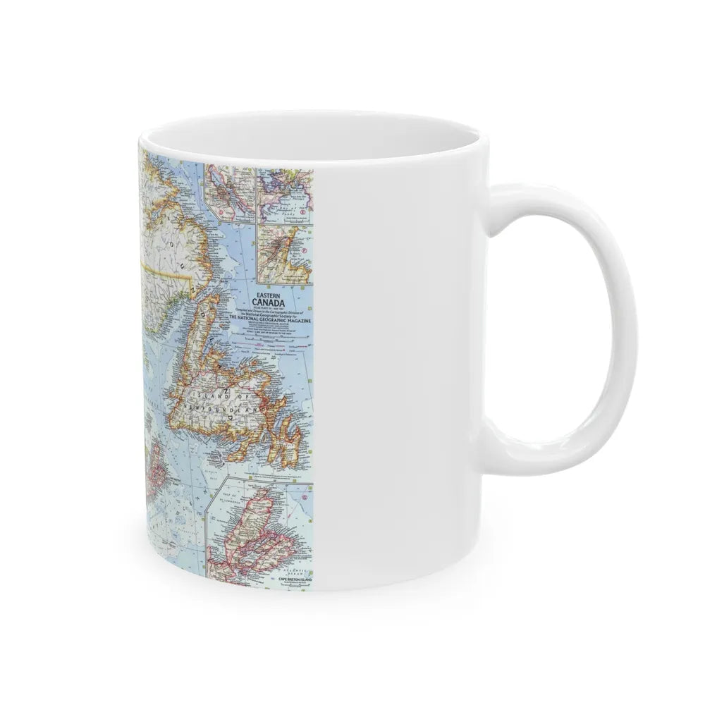 Canada - Eastern (1967) (Map) White Coffee Mug-Go Mug Yourself