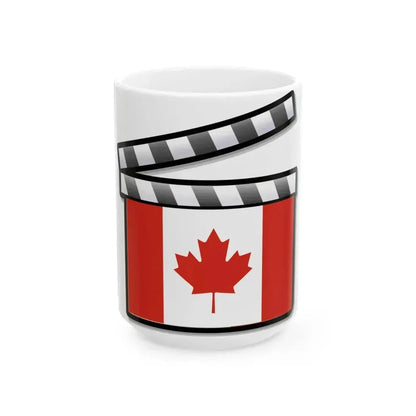 Canada film clapperboard (Canada) White Coffee Mug 15oz - Go Mug Yourself