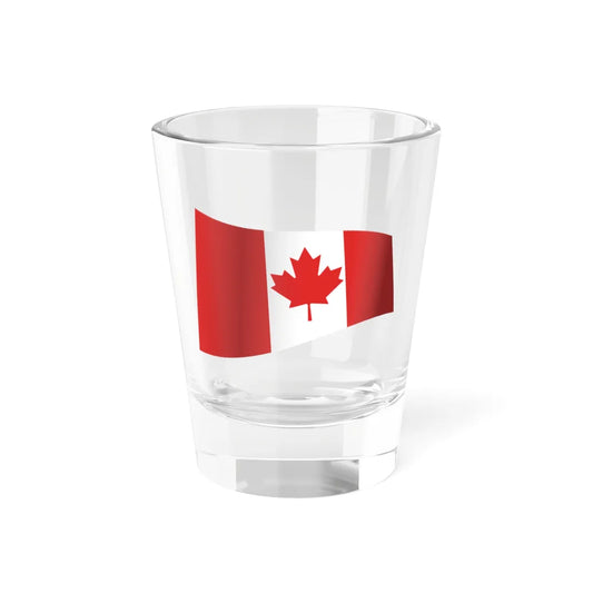 Canada Flag - iconic waving (Canada) Shot Glass 1.5oz 1.5oz - Go Mug Yourself
