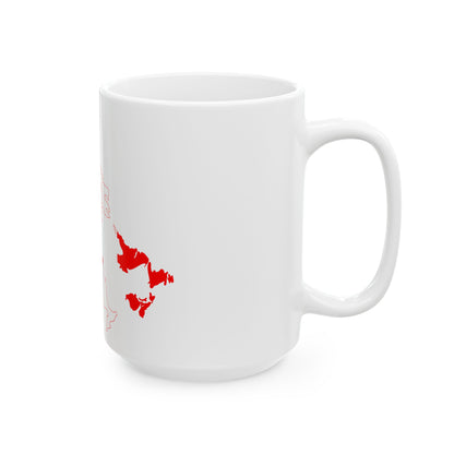 Canada flag map without Quebec (Canada) White Coffee Mug-Go Mug Yourself