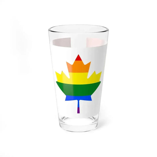 Canada-Gay Flag (Canada) Pint Glass 16oz 16oz - Go Mug Yourself