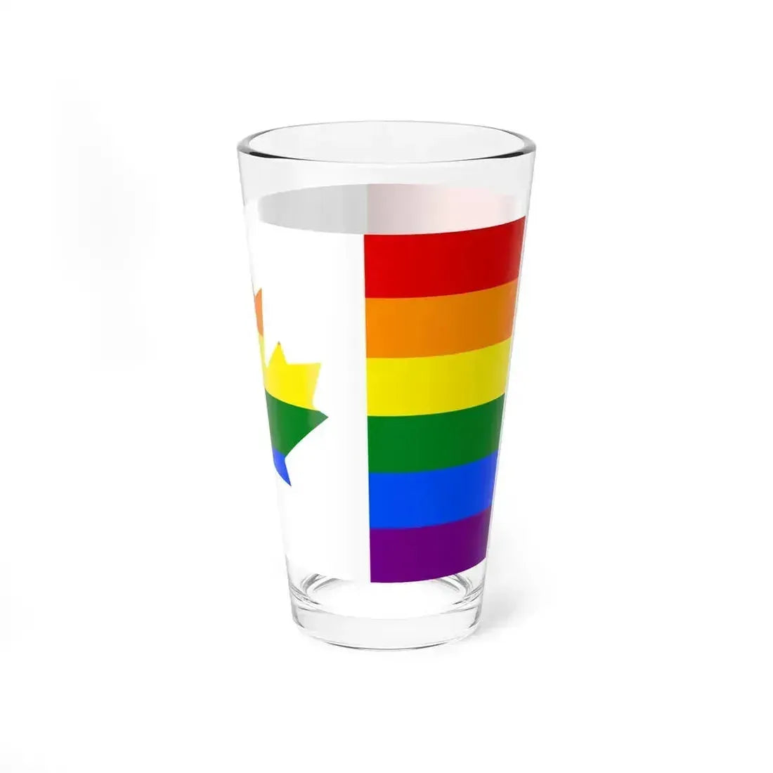 Canada-Gay Flag (Canada) Pint Glass 16oz - Go Mug Yourself