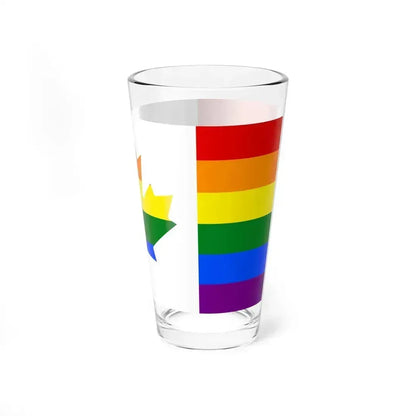 Canada-Gay Flag (Canada) Pint Glass 16oz - Go Mug Yourself