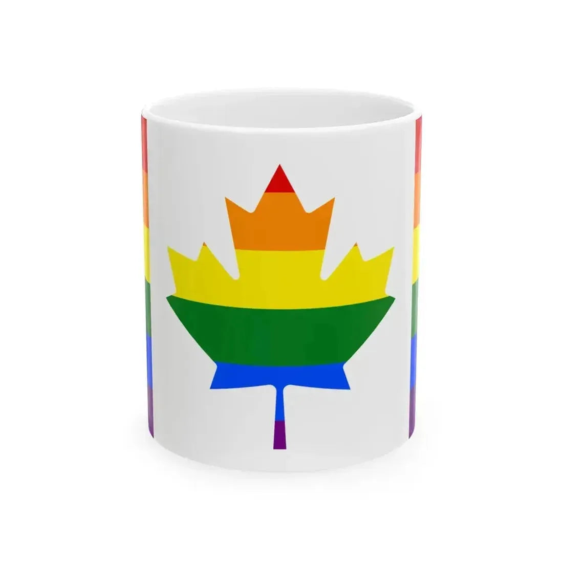 Canada-Gay Flag (Canada) White Coffee Mug 11oz - Go Mug Yourself