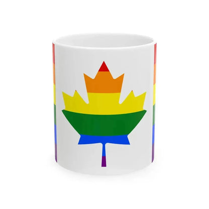 Canada-Gay Flag (Canada) White Coffee Mug 11oz - Go Mug Yourself