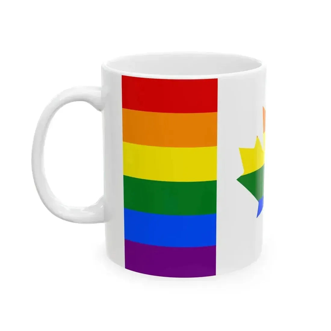 Canada-Gay Flag (Canada) White Coffee Mug - Go Mug Yourself