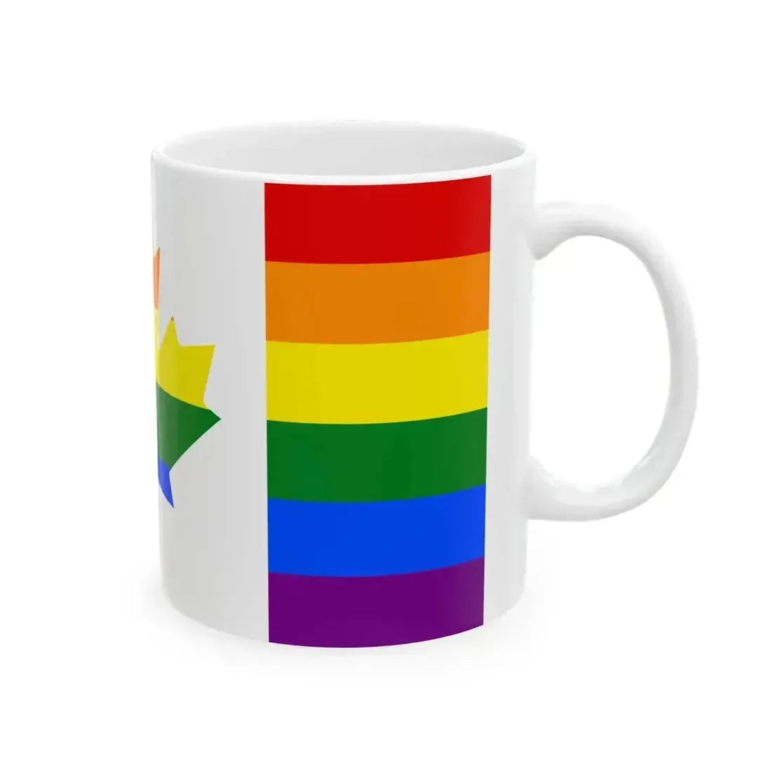 Canada-Gay Flag (Canada) White Coffee Mug - Go Mug Yourself