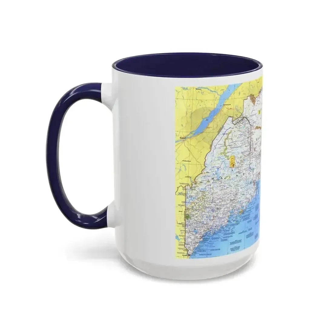 Canada - Maine, with the Maritime Provinces 1 (1975) (Map) Accent Coffee Mug - Go Mug Yourself
