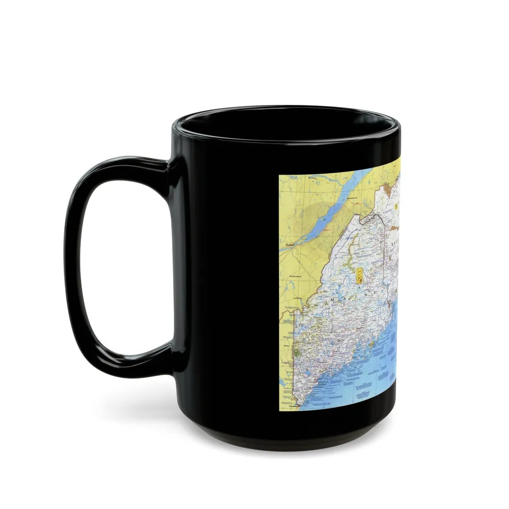 Canada - Maine, with the Maritime Provinces 1 (1975) (Map) Black Coffee Mug-Go Mug Yourself