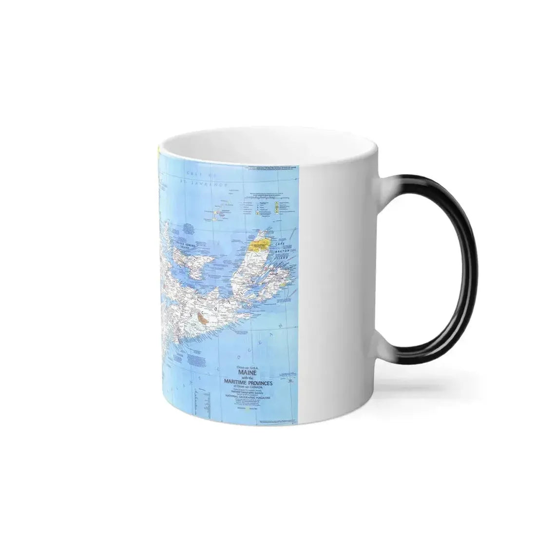 Canada - Maine, with the Maritime Provinces 1 (1975) (Map) Color Changing Mug 11oz - Go Mug Yourself